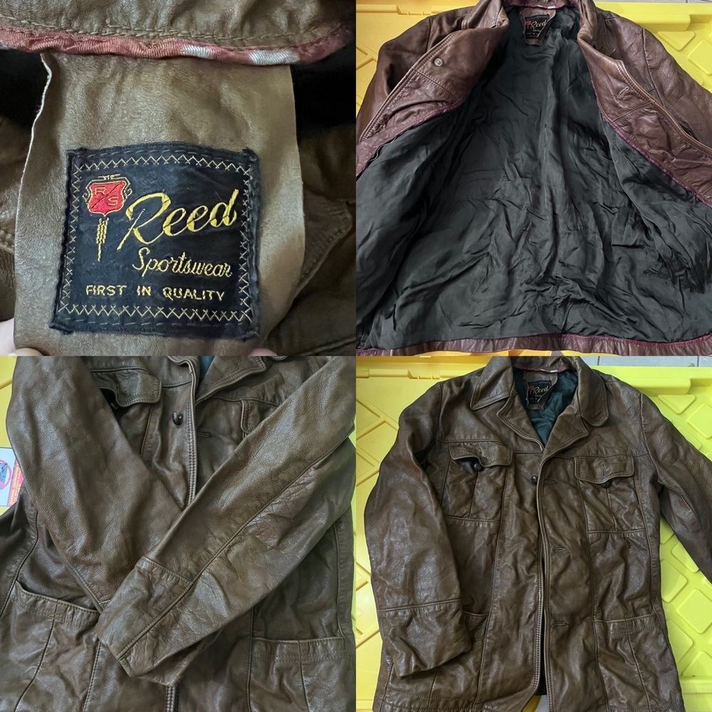 Vintage 70s Reed Sportswear Brown Leather Men’s L